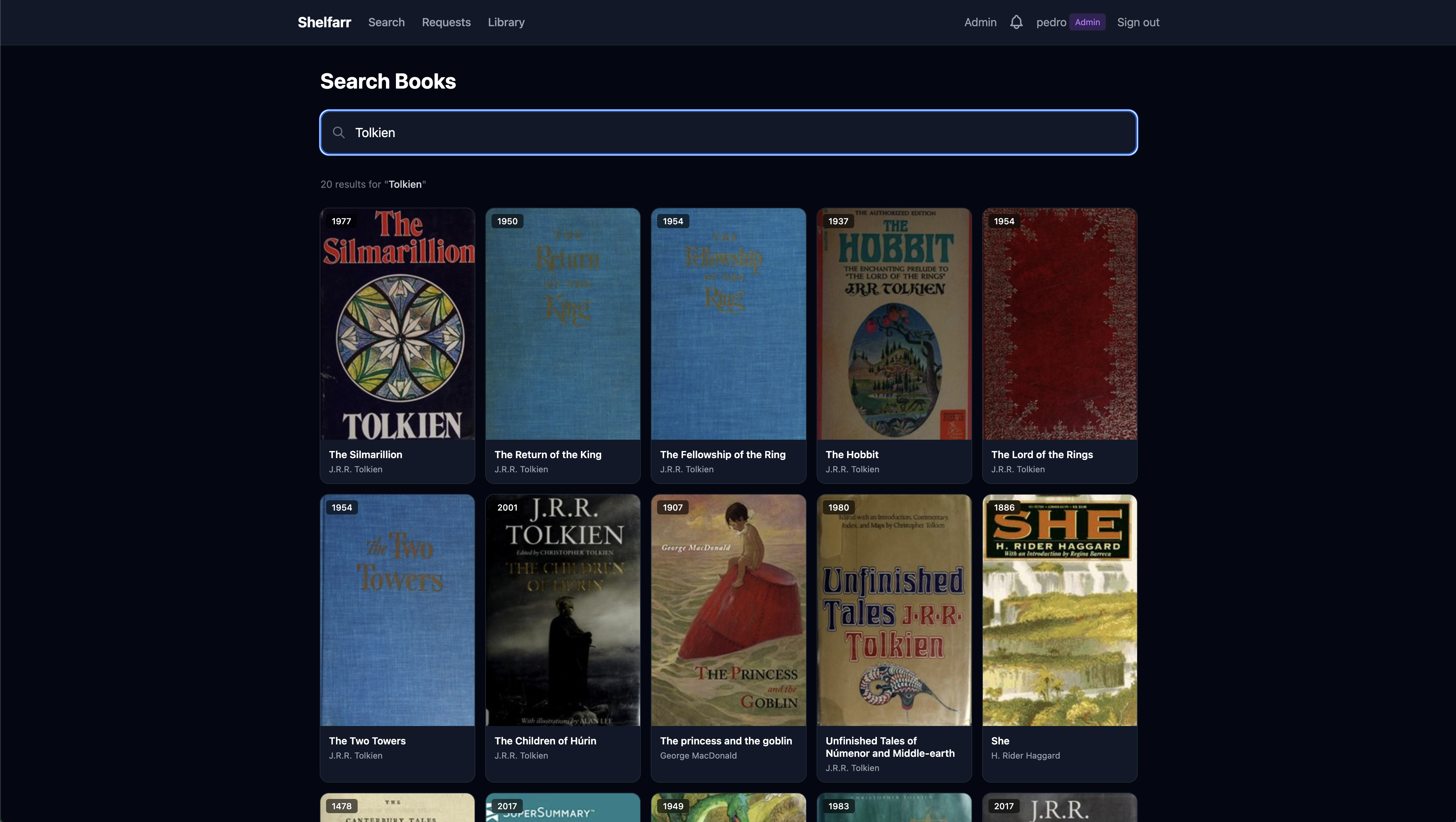 Shelfarr Search Interface